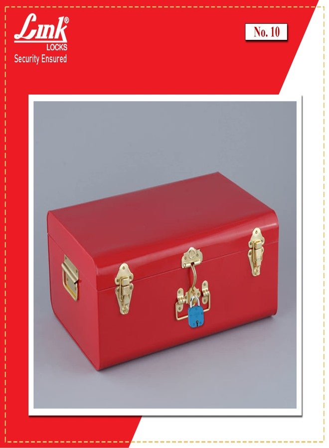 لينك قفل لينك® رقم 10، 42 مم، ملون | هيكل فولاذي مع ذراع نحاسي | يتضمن مفتاحين فضيين | متين ومقاوم للصدأ | صنع في الهند | قفل واحد - Image 5